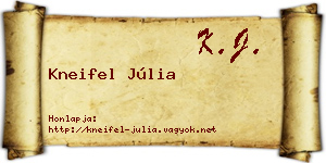 Kneifel Júlia névjegykártya