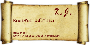 Kneifel Júlia névjegykártya